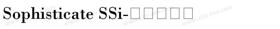 Sophisticate SSi字体转换